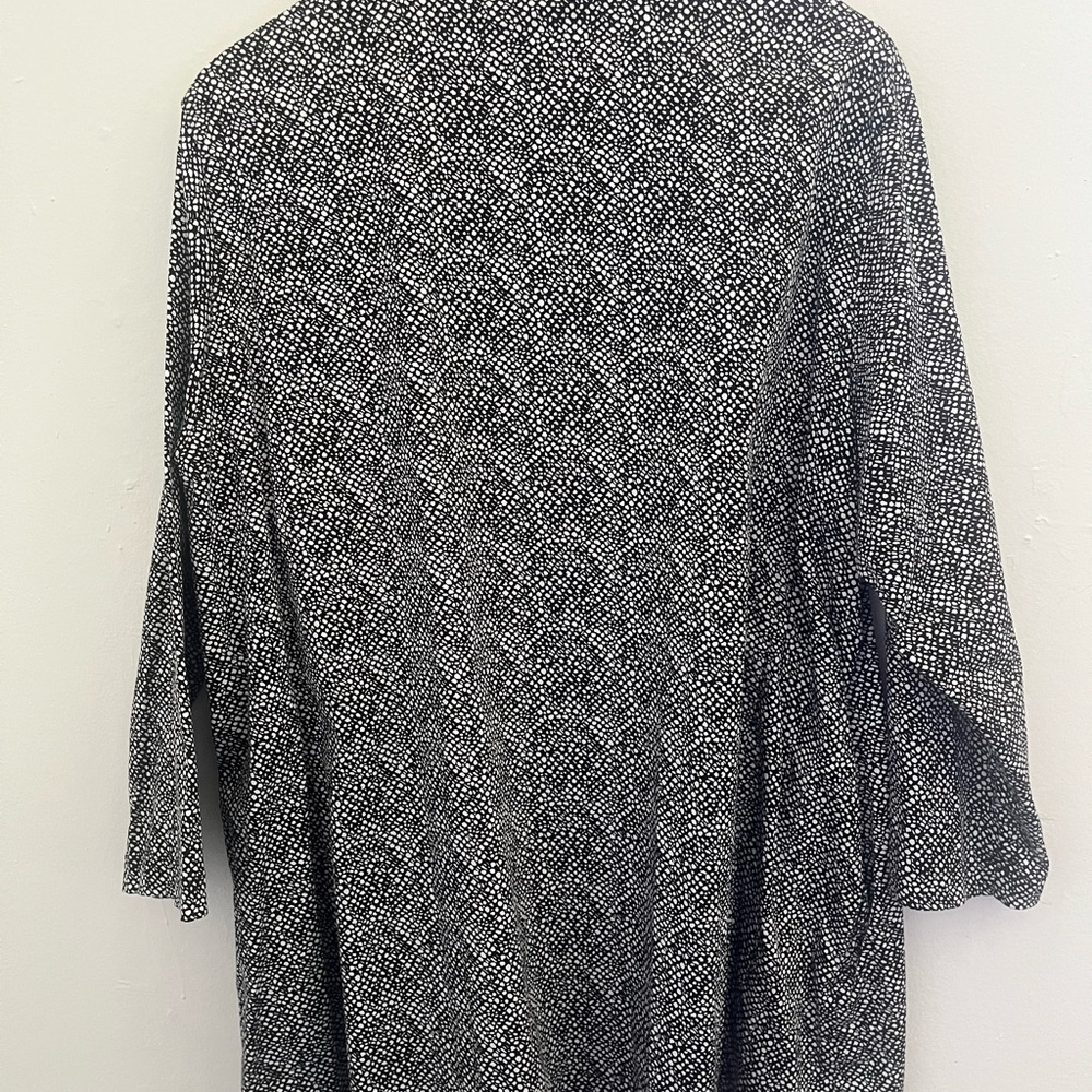 Chic Black And White Button-Up Coat - image 8